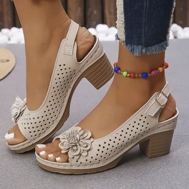 🔥Best Seller-Last Day Sale 60% OFF🔥 Buckled Square Heel Sandals for Women - Image 4
