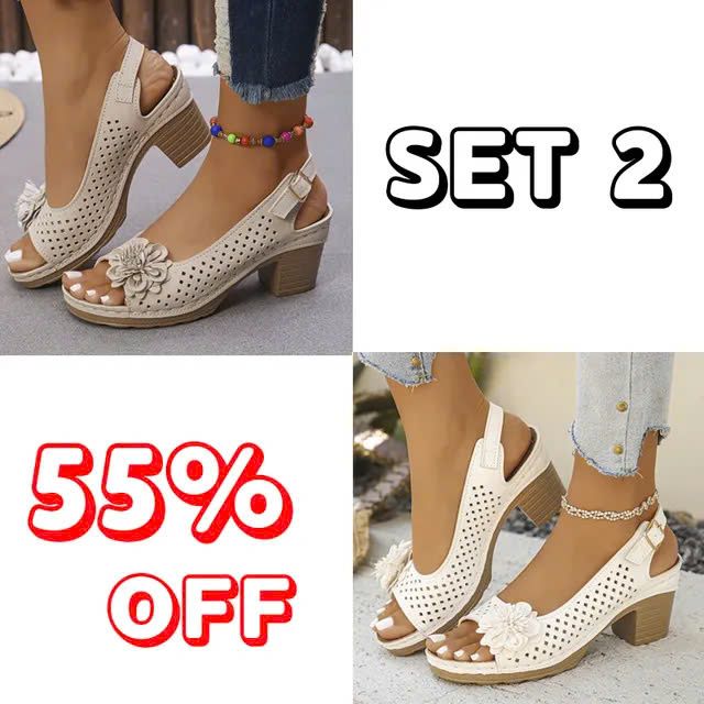 🔥Best Seller-Last Day Sale 60% OFF🔥 Buckled Square Heel Sandals for Women - Image 9