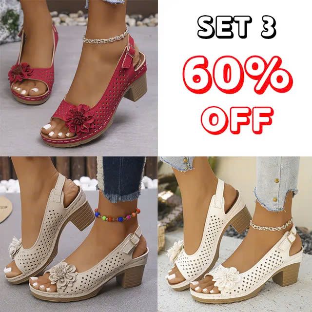 🔥Best Seller-Last Day Sale 60% OFF🔥 Buckled Square Heel Sandals for Women - Image 12