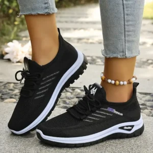 Last Day 60 OFFWomenS Mint Green Breathable Knit Sneakers - Slip-On Low-Top Walk